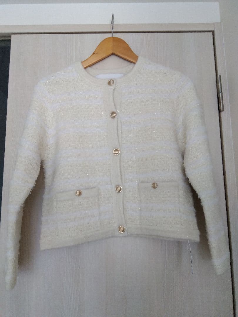 【新品タグ付】ノーリーズソフィー　ファンシーツイード風ニットジャケット