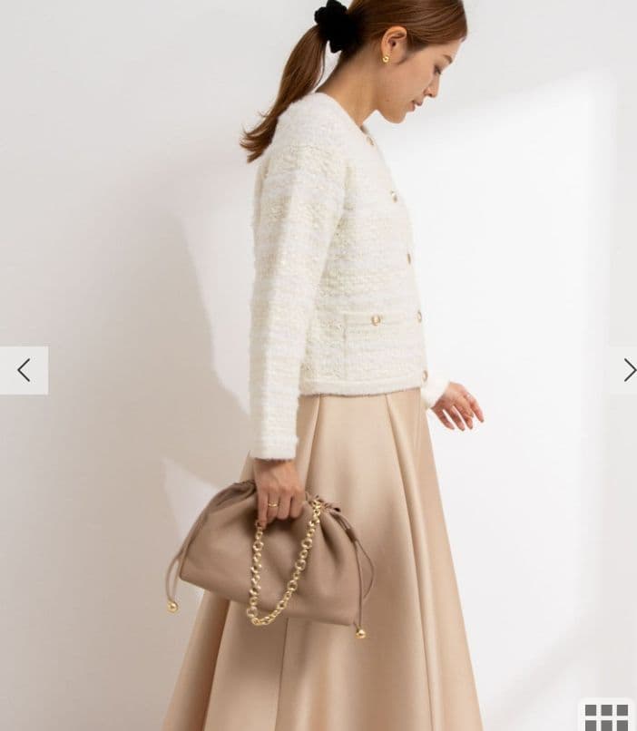 【新品タグ付】ノーリーズソフィー　ファンシーツイード風ニットジャケット