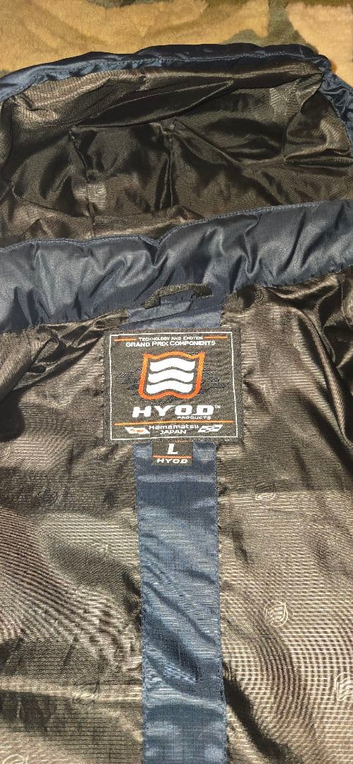ヒョードウ ネイビー　ライディングダウンジャケット HYOD サイズL