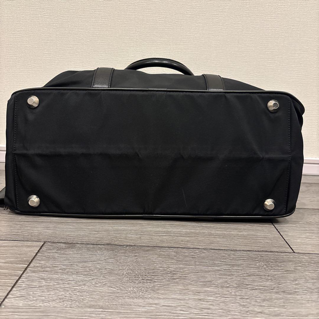 PRADA トートバッグ　ボストンバッグ　ナイロン×サフィアーノ　黒
