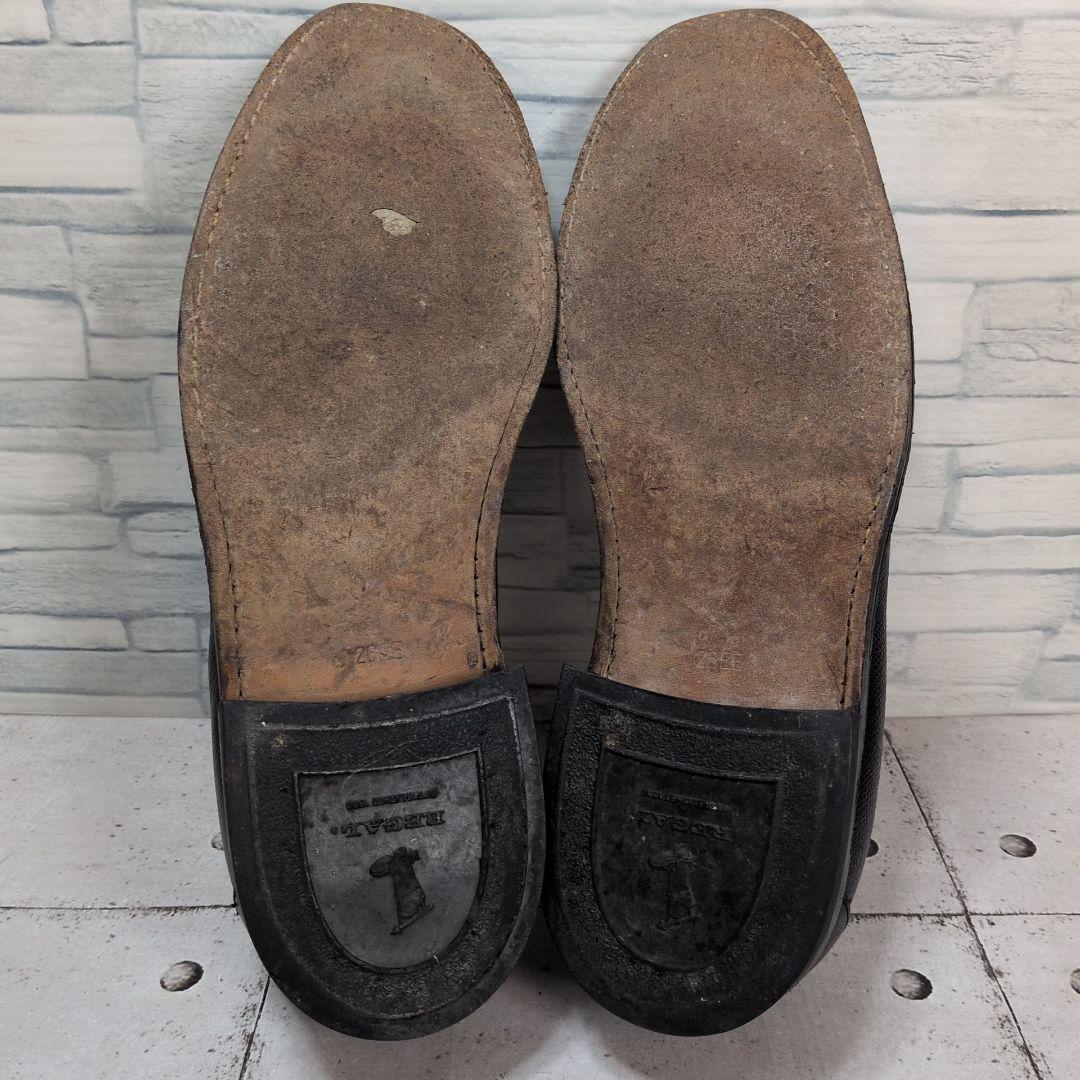 リーガル　タッセルローファー　シボ革　ブラック　レザー　ブラック