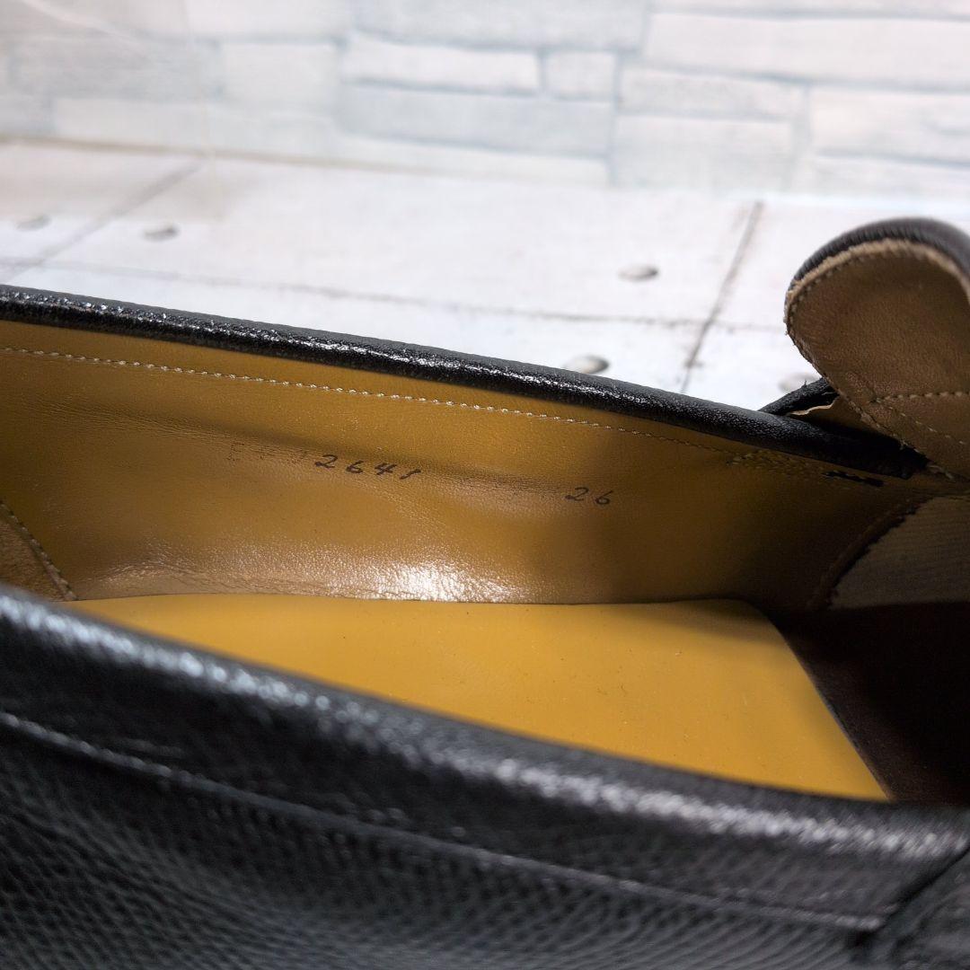 リーガル　タッセルローファー　シボ革　ブラック　レザー　ブラック