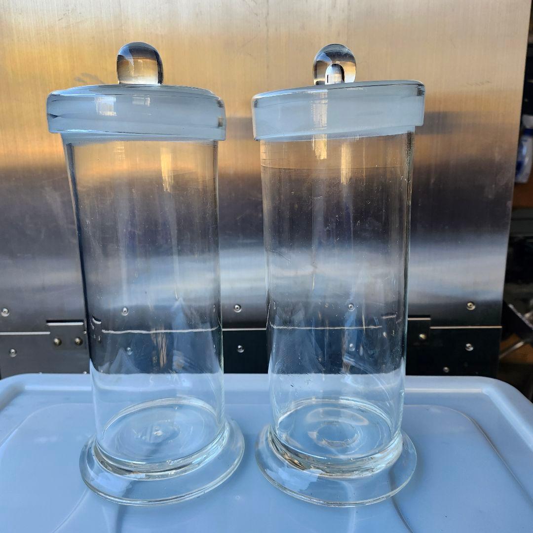 ガラス製 標本瓶2本(現在在庫18本)