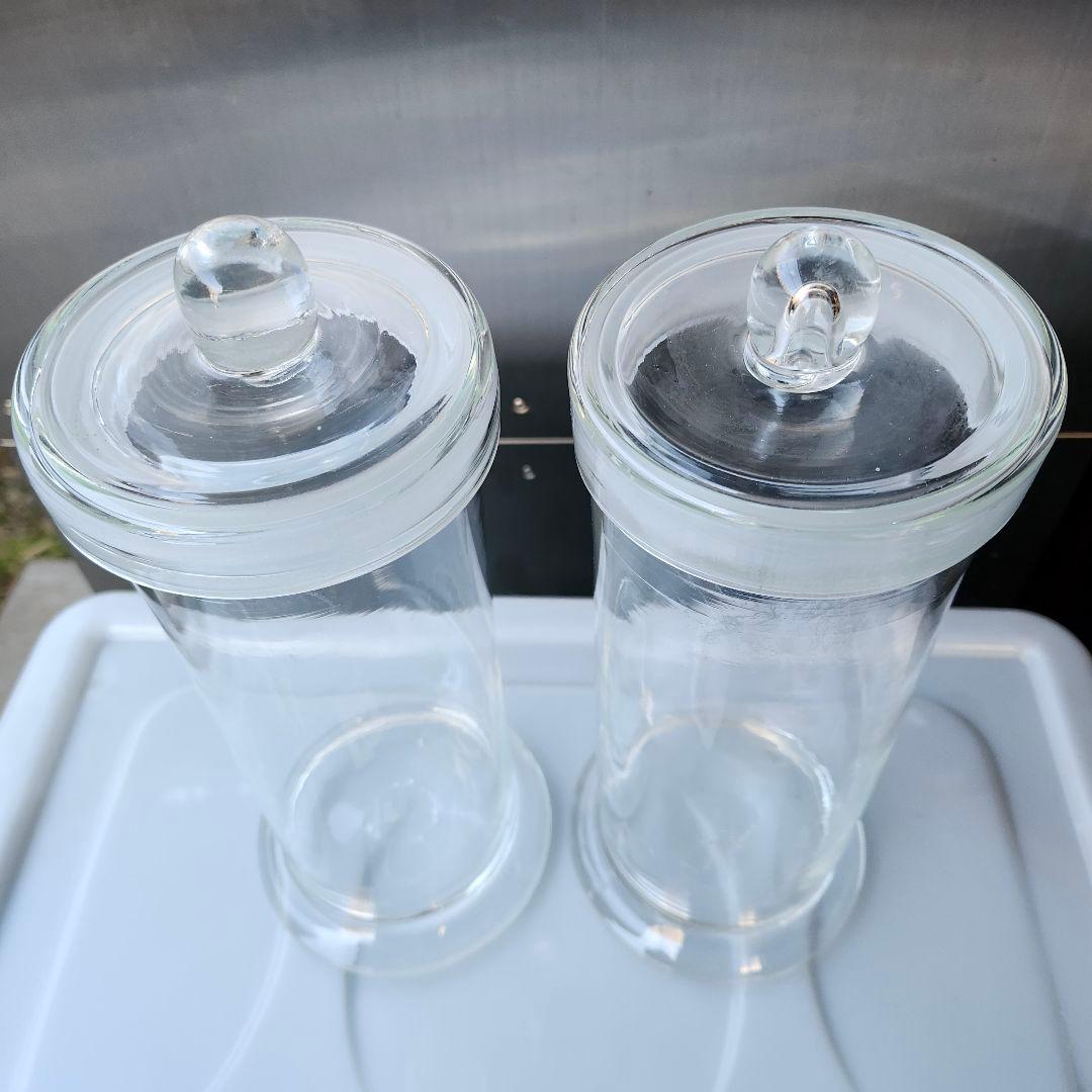 ガラス製 標本瓶2本(現在在庫18本)