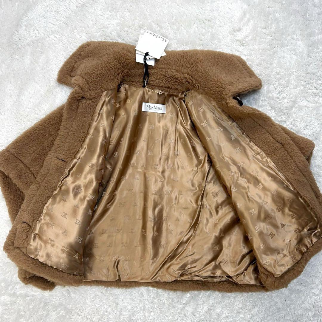 5772【タグ付き・美品】マックスマーラ‪☆テディベアケープコート ボアポンチョ