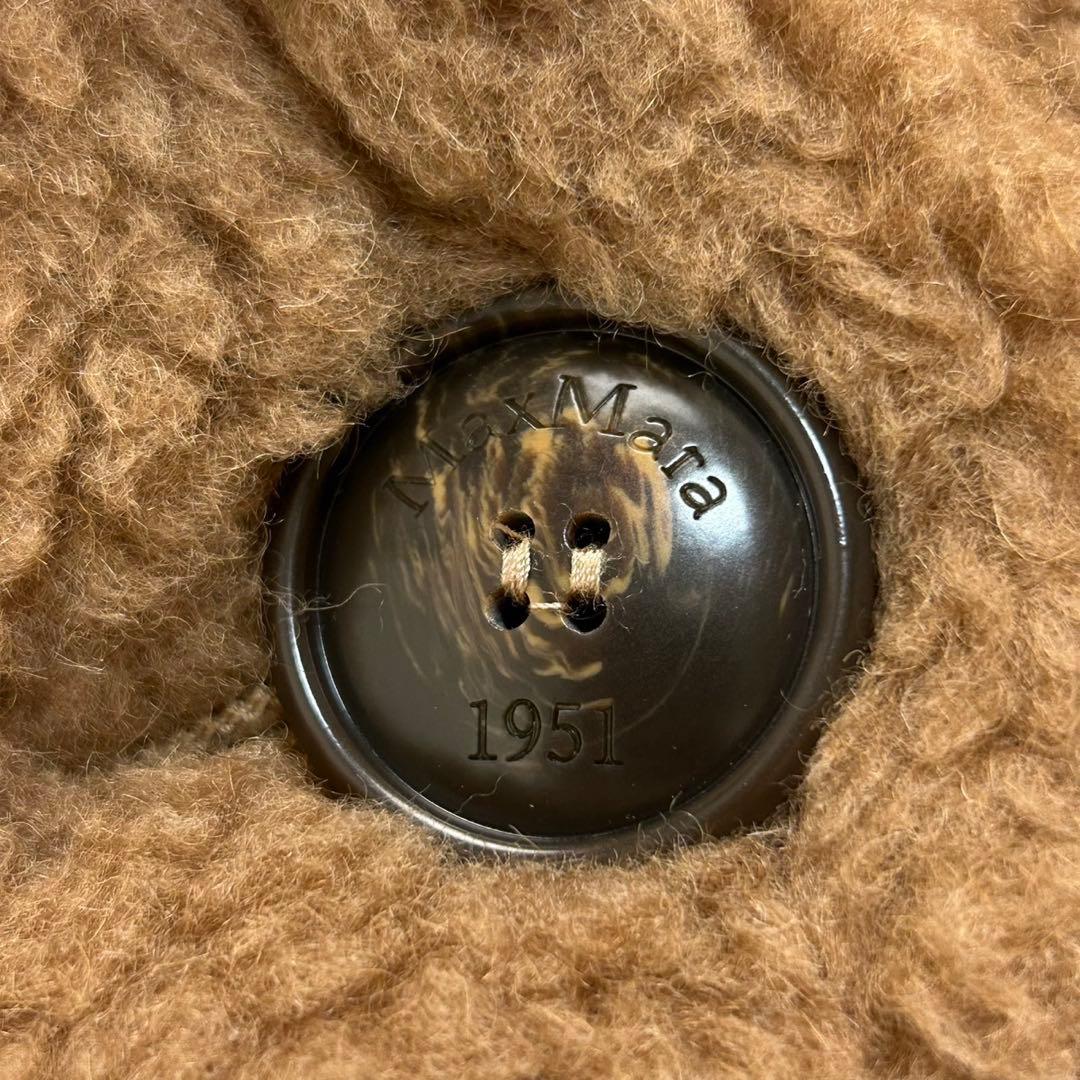 5772【タグ付き・美品】マックスマーラ‪☆テディベアケープコート ボアポンチョ