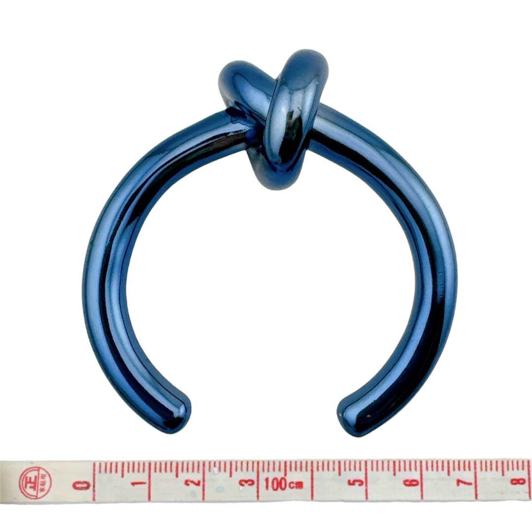 激レア◇セリーヌ メタリックブルー ノットエクストラ ブレスレット バングル