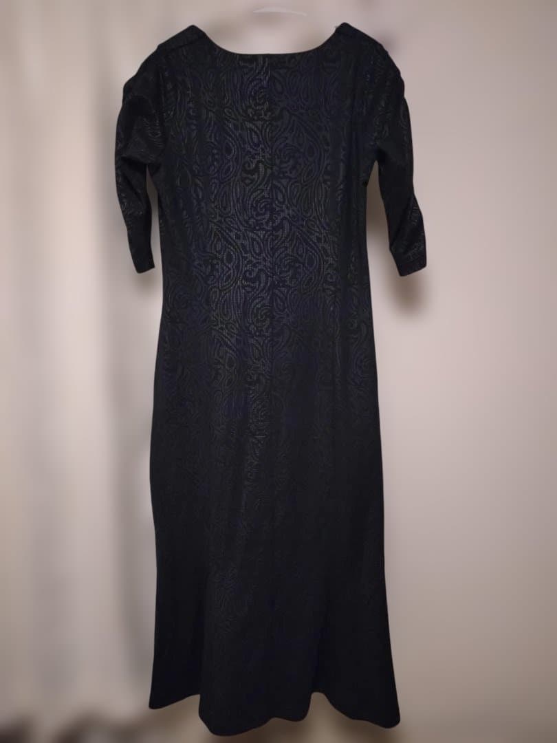 SERPENTINA スクエアネックマーメイドワンピ Mサイズ ネイビー