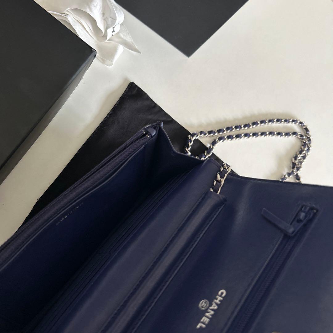 CHANEL チェーンウォレット　バイオレットカラー