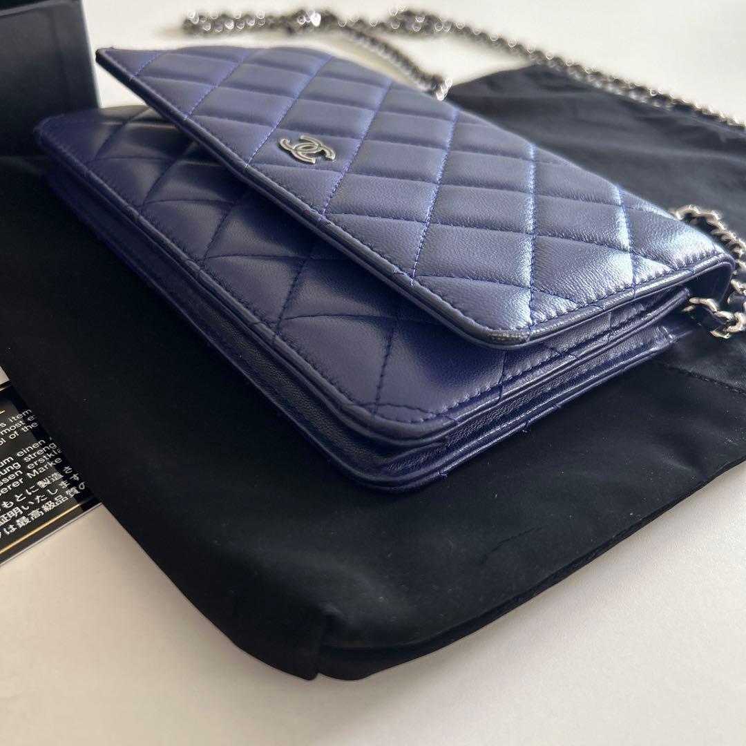 CHANEL チェーンウォレット　バイオレットカラー