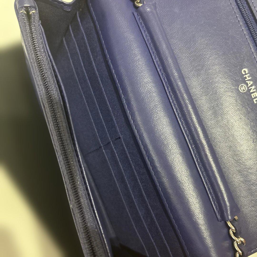 CHANEL チェーンウォレット　バイオレットカラー
