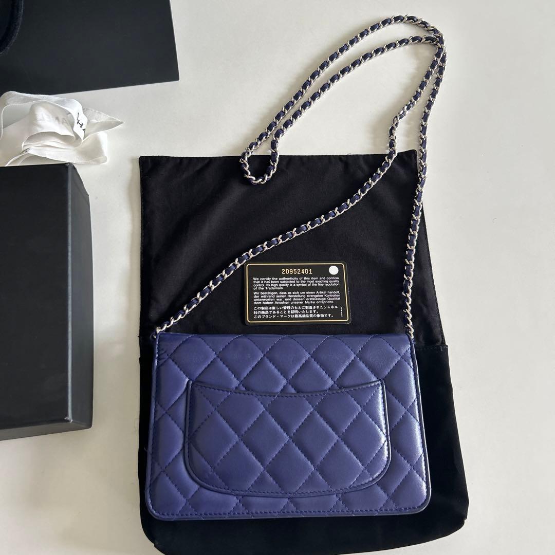 CHANEL チェーンウォレット　バイオレットカラー