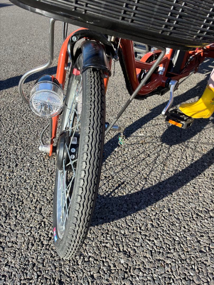 未使用（試走のみ）　電動アシスト三輪車 TROIS オレンジ