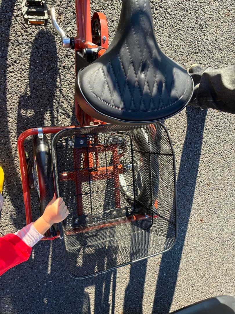 未使用（試走のみ）　電動アシスト三輪車 TROIS オレンジ