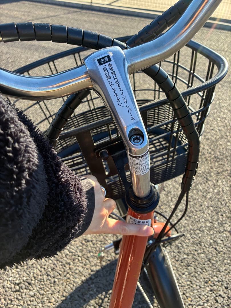 未使用（試走のみ）　電動アシスト三輪車 TROIS オレンジ