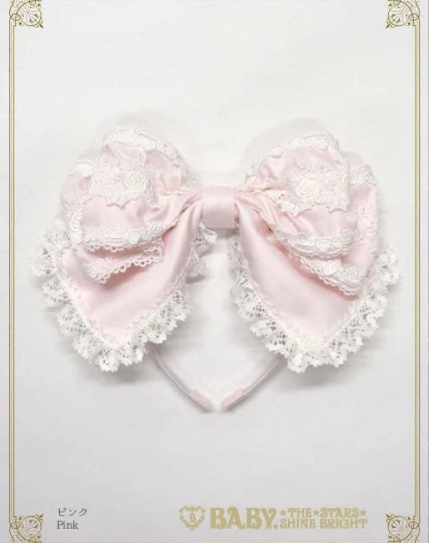 キャメロンカチューシャ 綿サテン ピンク