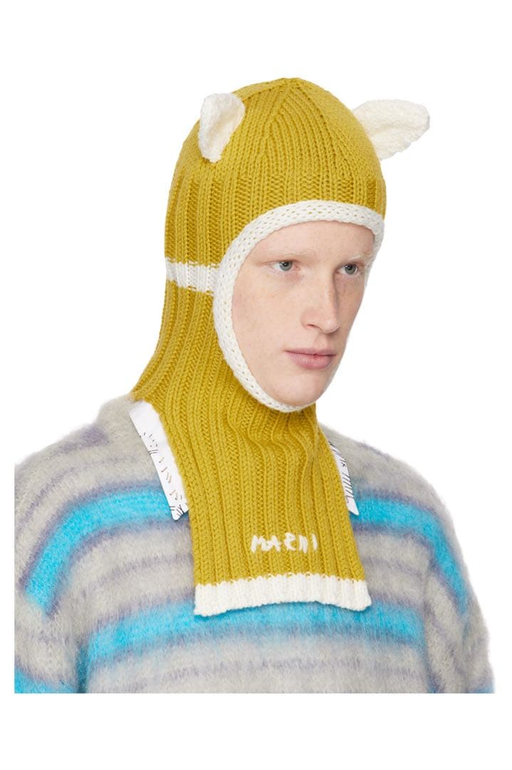 Marni Yellow Ear Wool Balaclava マルニ　ニット帽