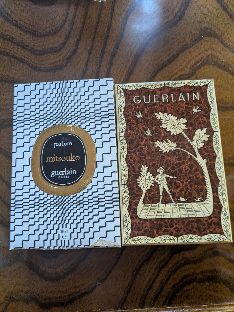 ​【希少・ヴィンテージ】ゲラン ミツコ パルファム 30ml 扇ボトル 箱付き