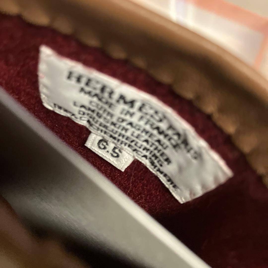 エルメス　手袋　コニャック　6.5サイズ