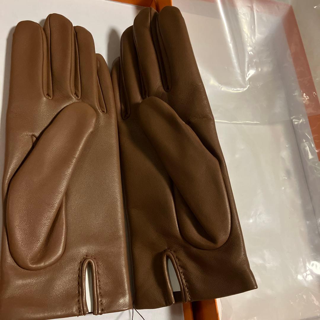 エルメス　手袋　コニャック　6.5サイズ