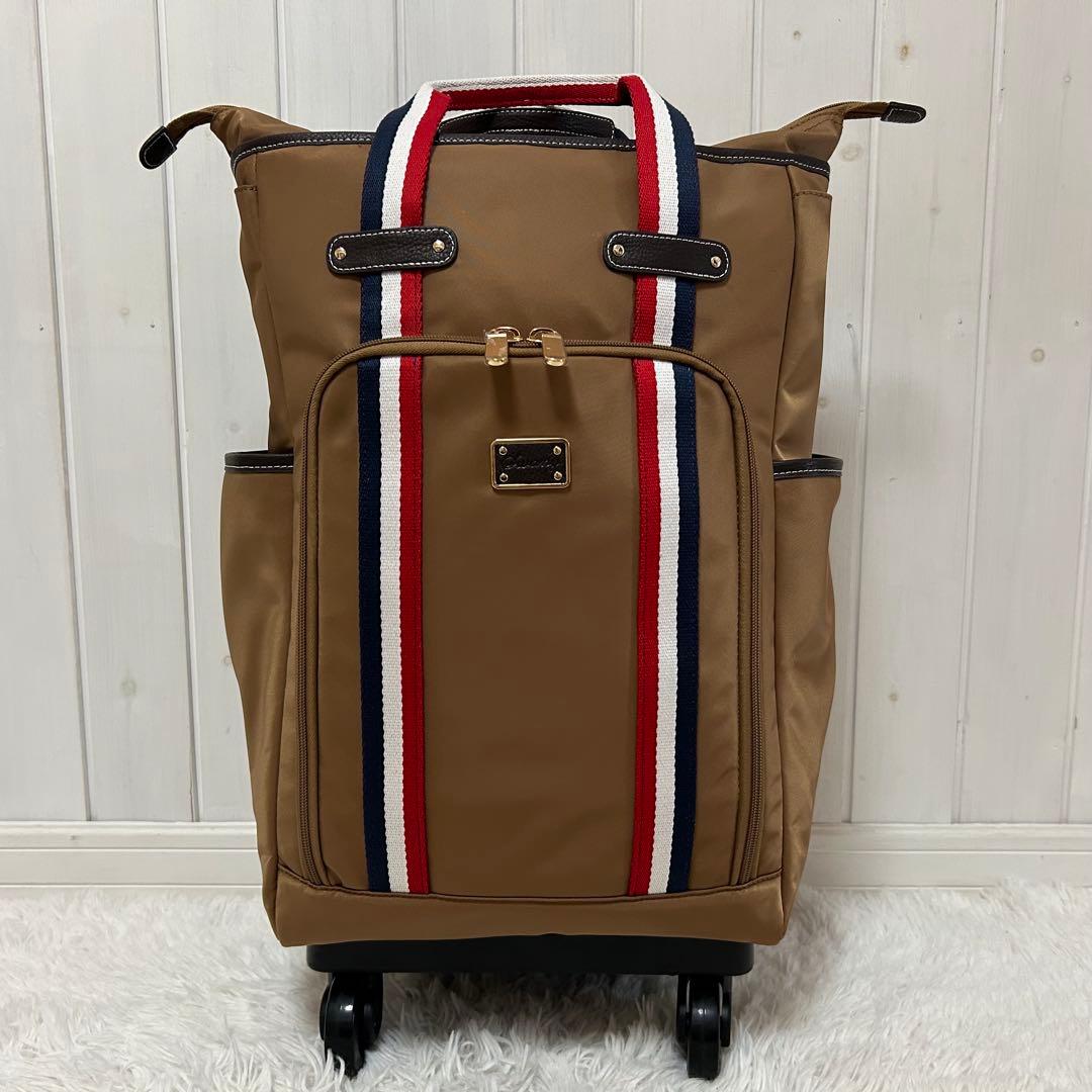 ⭐️極美品⭐️スワニー トリコロールアクセントトートキャリー 4輪