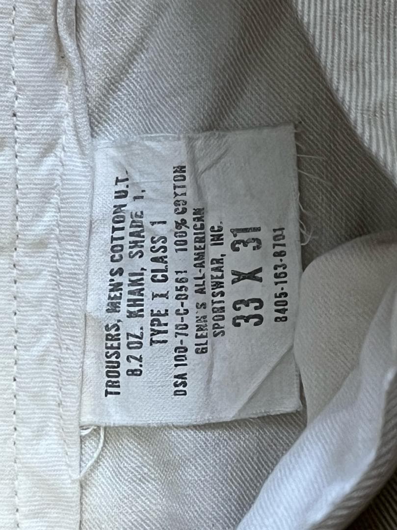 70s USA ヴィンテージ ARMY チノ ボトム コットンミリタリ パンツ