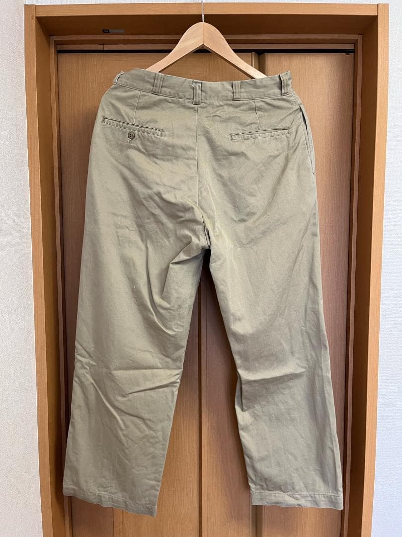 70s USA ヴィンテージ ARMY チノ ボトム コットンミリタリ パンツ