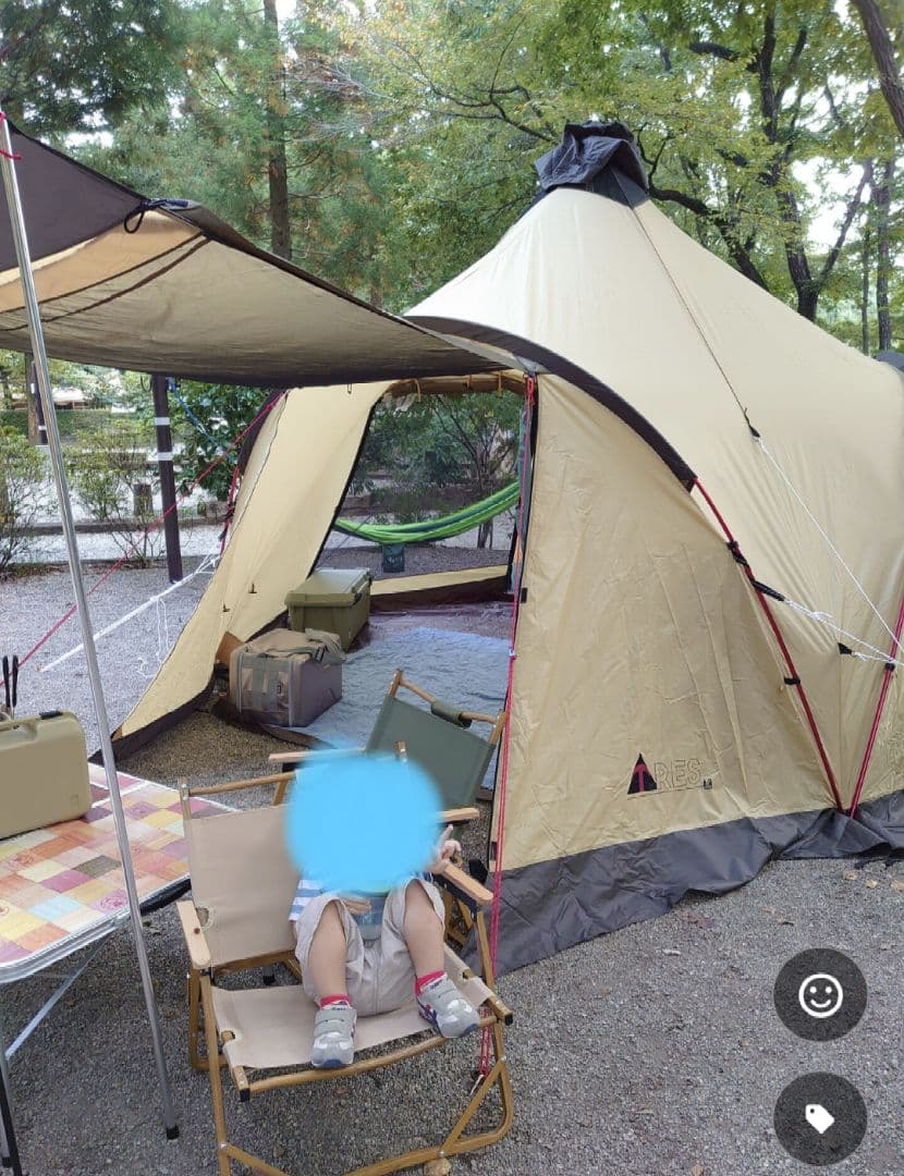 ogawa トレス　3アーチポールテント　グランドシート付き