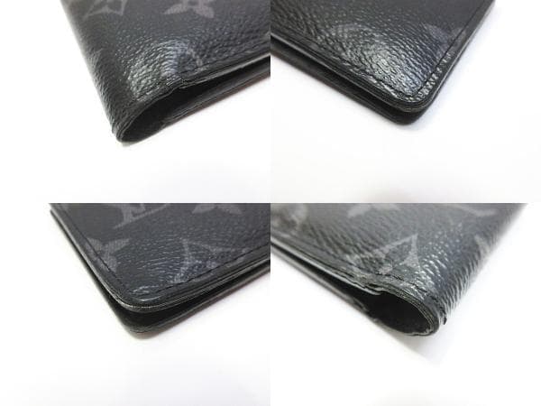 ● イニシャル入り ルイヴィトン エクリプス 二つ折り財布 札入れ メンズ