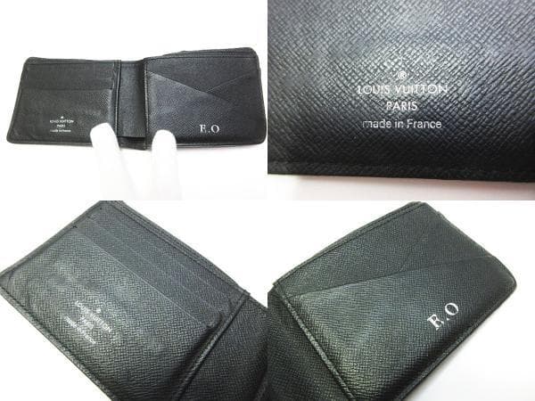 ● イニシャル入り ルイヴィトン エクリプス 二つ折り財布 札入れ メンズ