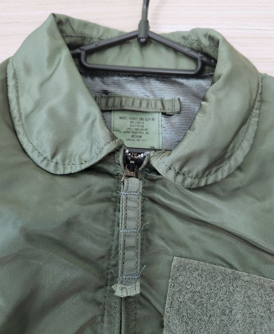 ヴィンテージ アルファ社 CWU-36/P フライトジャケット カーキ　 M