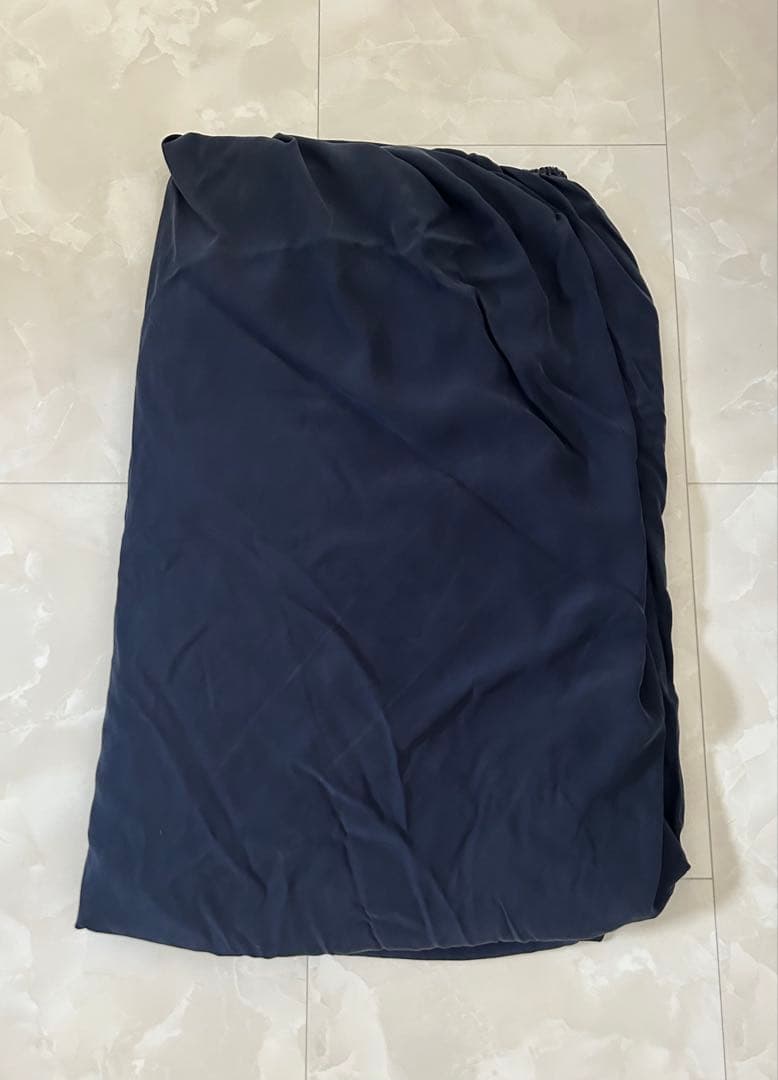 ココシルク シルク100% 25匁 クイーンサイズ ボックスシーツ ネイビー