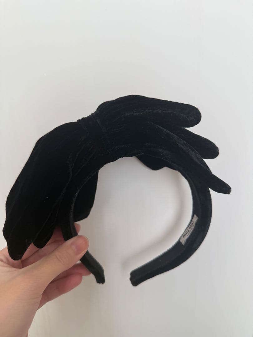 miumiu カチューシャ　リボン　ベルベット