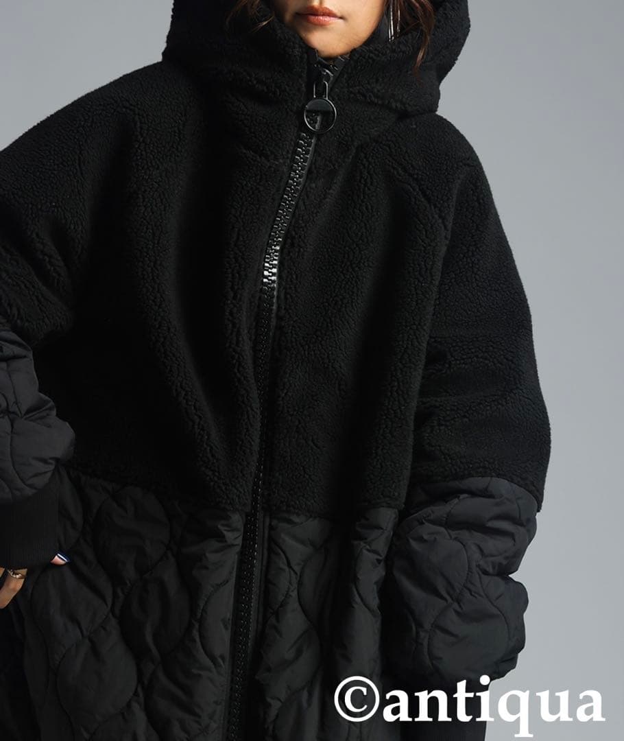 antiqua アンティカ ♡ ビッグファスナーロングコート