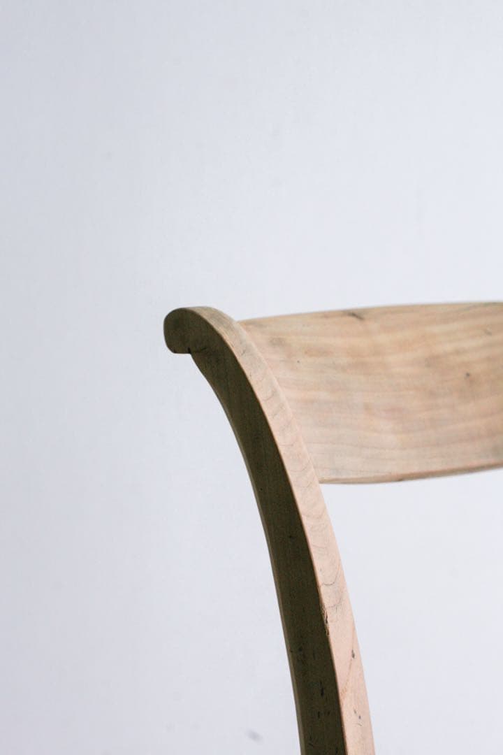 フランス　ラッシュ編みチェア　無垢材　ブロカント　ダイニングチェア　古家具