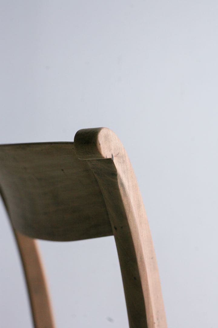 フランス　ラッシュ編みチェア　無垢材　ブロカント　ダイニングチェア　古家具