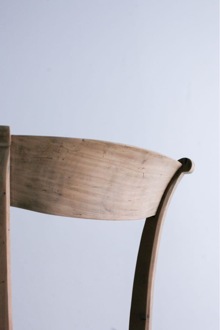 フランス　ラッシュ編みチェア　無垢材　ブロカント　ダイニングチェア　古家具