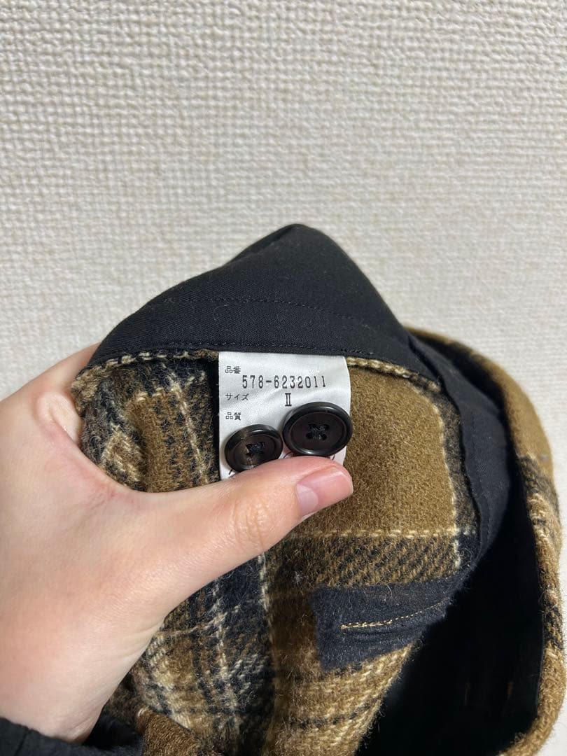 MARGARET HOWELL キャメル　タータンチェック　ウールスカート