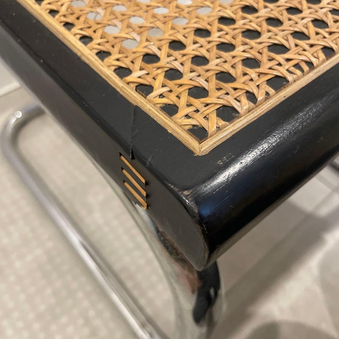 チェスカチェア リプロダクト ブラック ラタン スチール マルセルブロイヤー