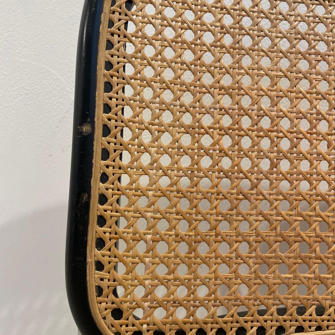 チェスカチェア リプロダクト ブラック ラタン スチール マルセルブロイヤー