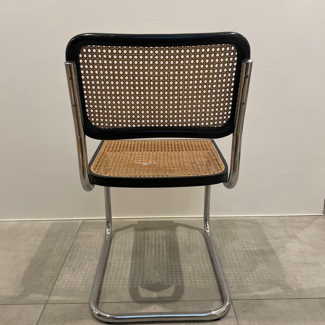 チェスカチェア リプロダクト ブラック ラタン スチール マルセルブロイヤー