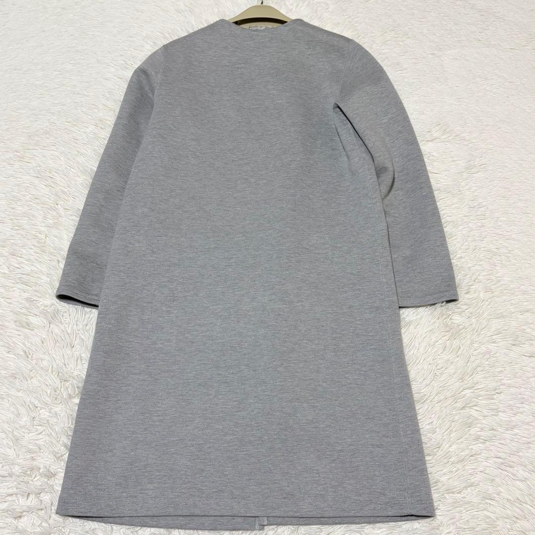 美品　ブルーレーベルクレストブリッジ　リバーシブル　ノーカラーコート　チェック