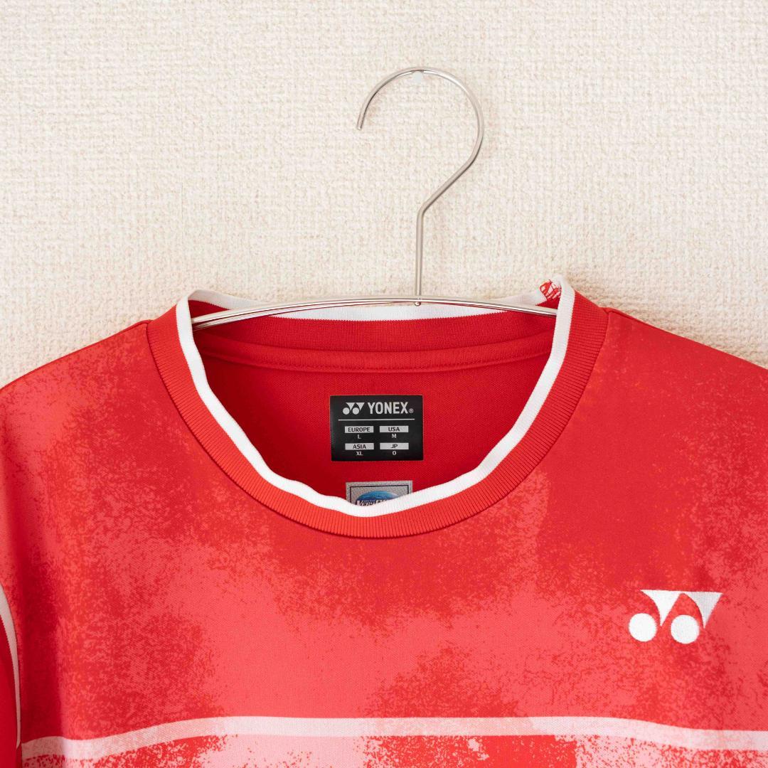 YONEX ゲームシャツ 柳井商工 背面 ユニ Oサイズ レッド (8)