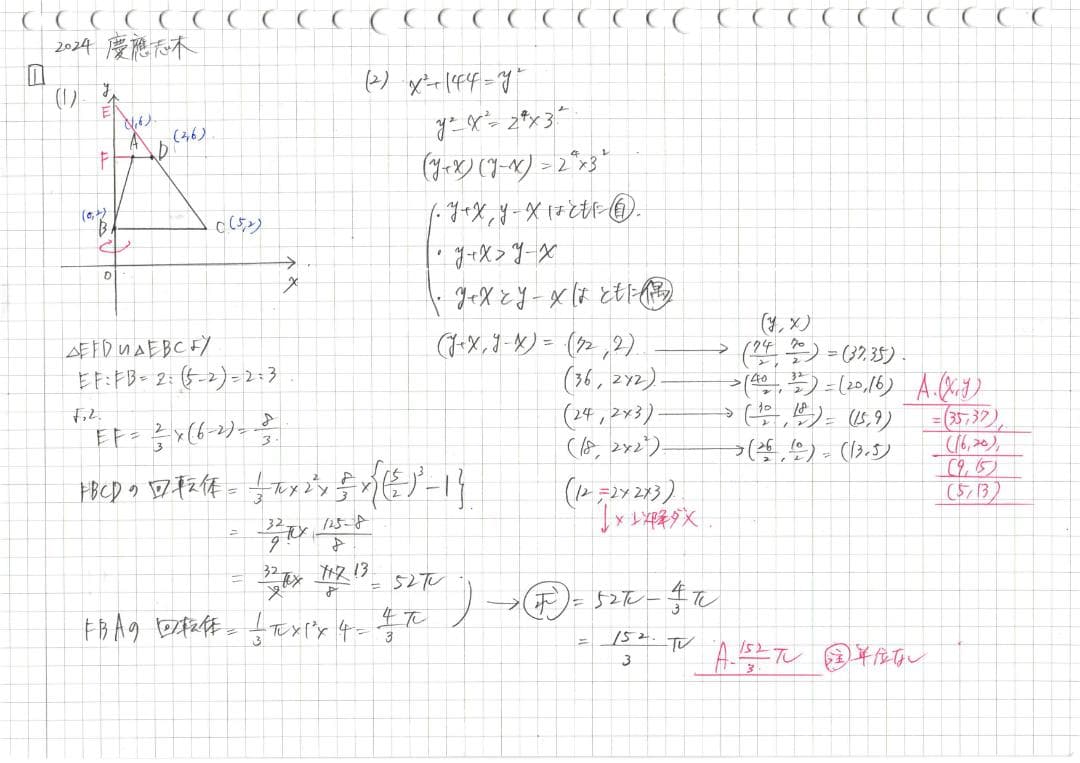 今だけ3割引 塾講師オリジナル数学解説 慶應志木 高校入試 過去問2013-24