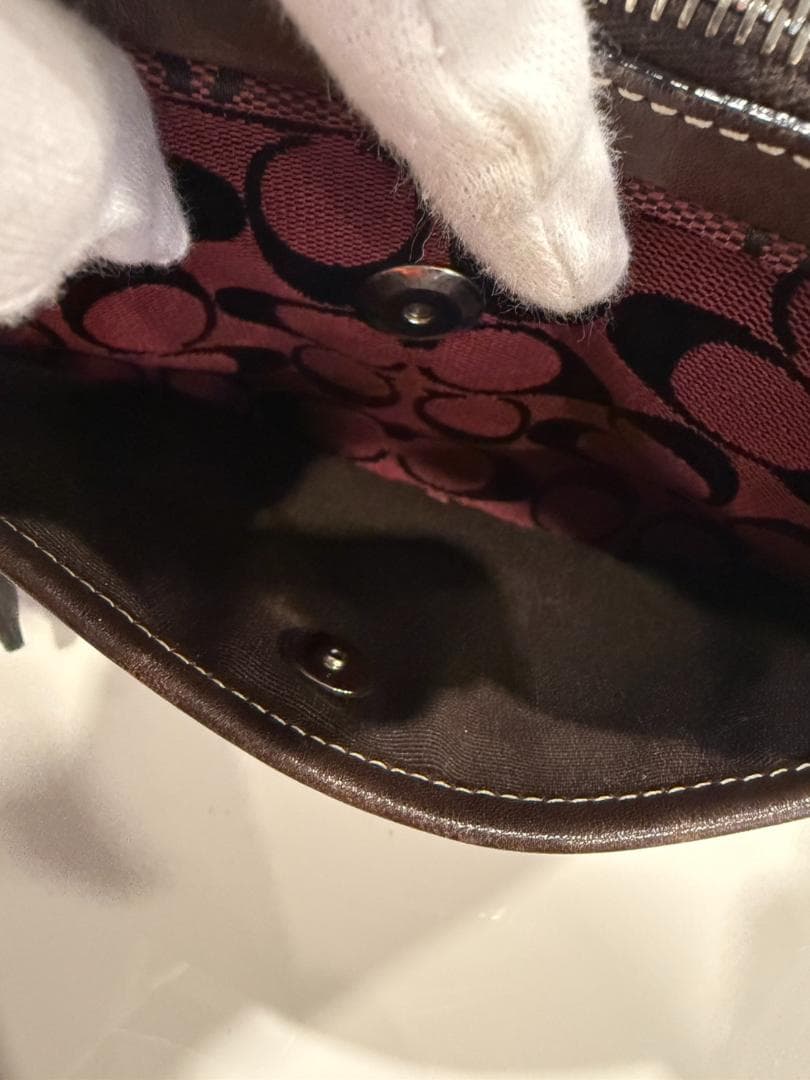 COACH ワンショルダーバッグ ワインレッド