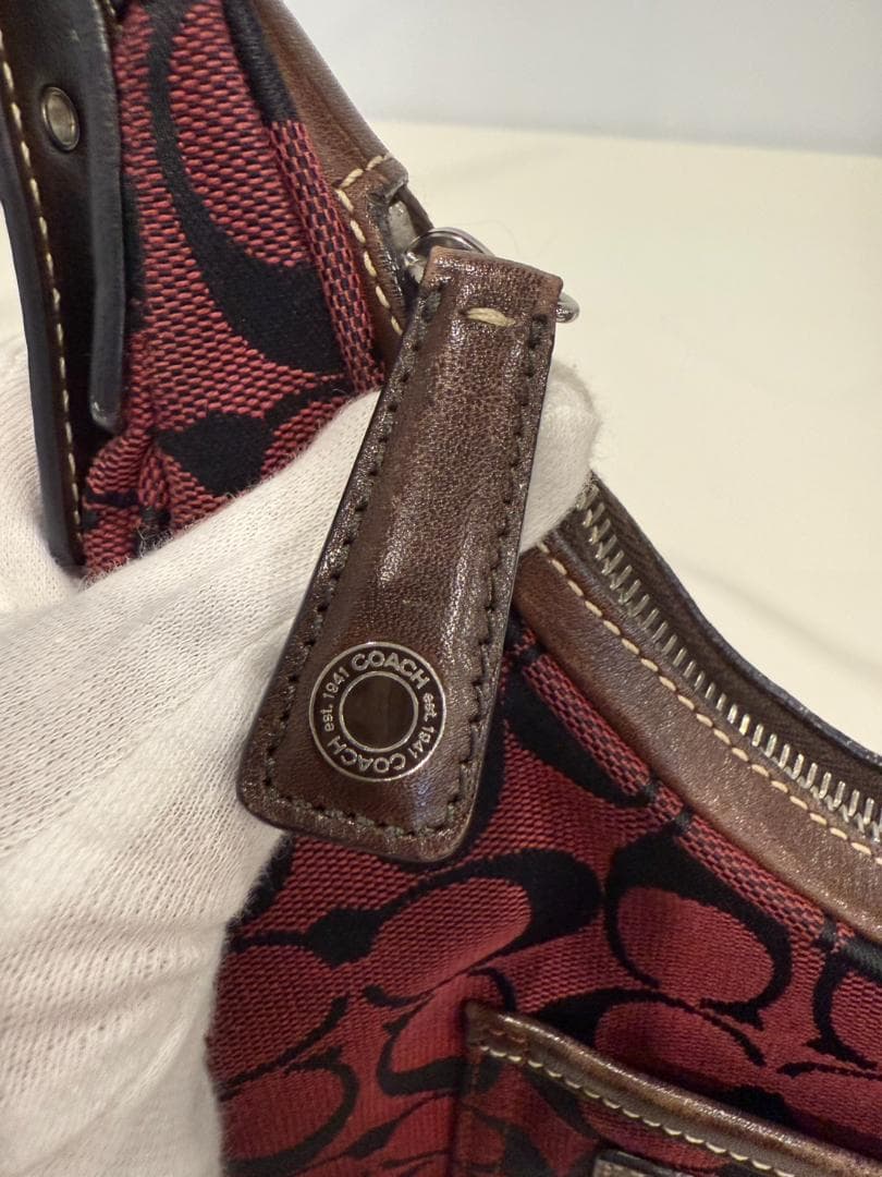 COACH ワンショルダーバッグ ワインレッド