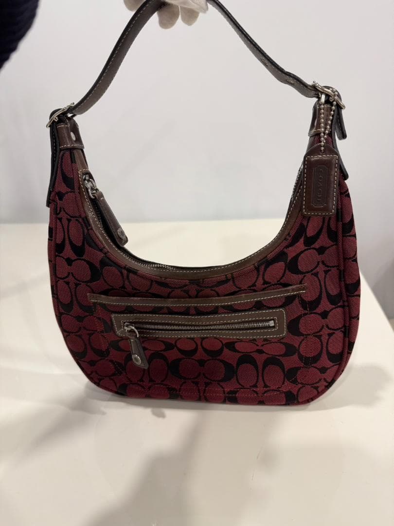 COACH ワンショルダーバッグ ワインレッド