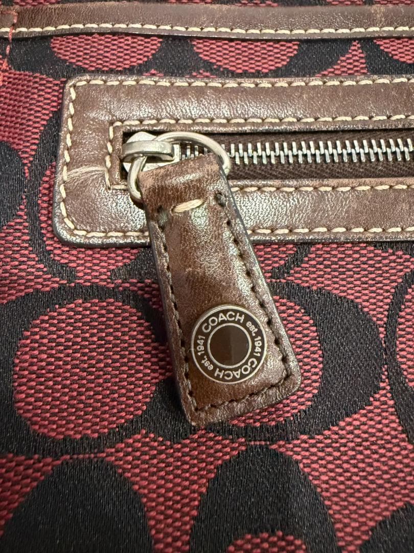 COACH ワンショルダーバッグ ワインレッド