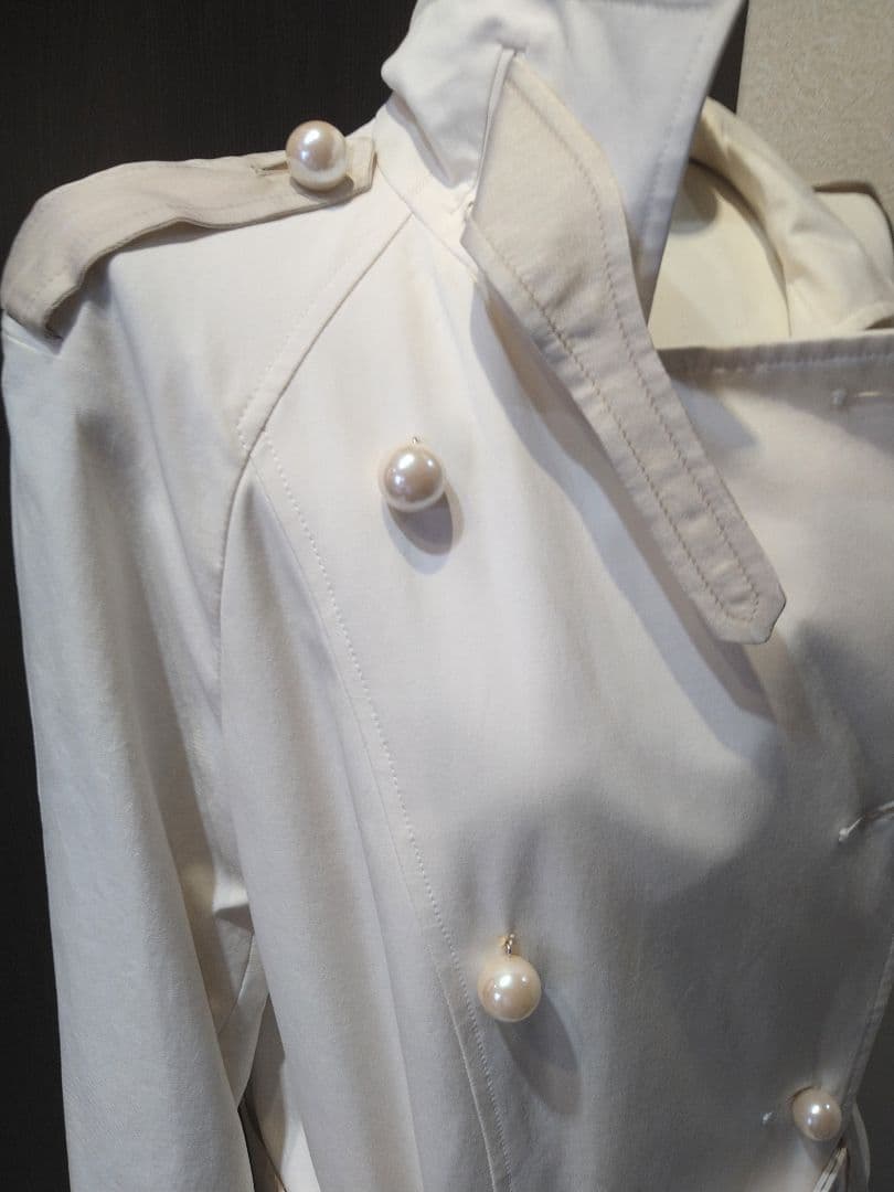 未使用タグ付！仏製YvesSaintLaurentトレンチコートイヴサンローラン