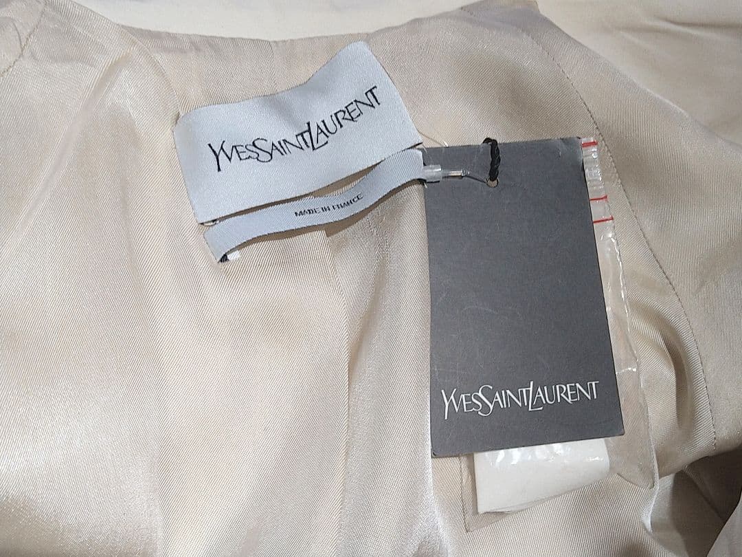 未使用タグ付！仏製YvesSaintLaurentトレンチコートイヴサンローラン